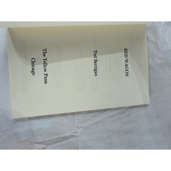 Red Wagon RARE First Edition Paperback book of poetry by Ted Berrigan 1976 - Picture 5 of 8